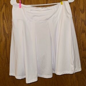 White Athletic Skirt with Pocket